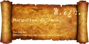 Margulies Álmos névjegykártya